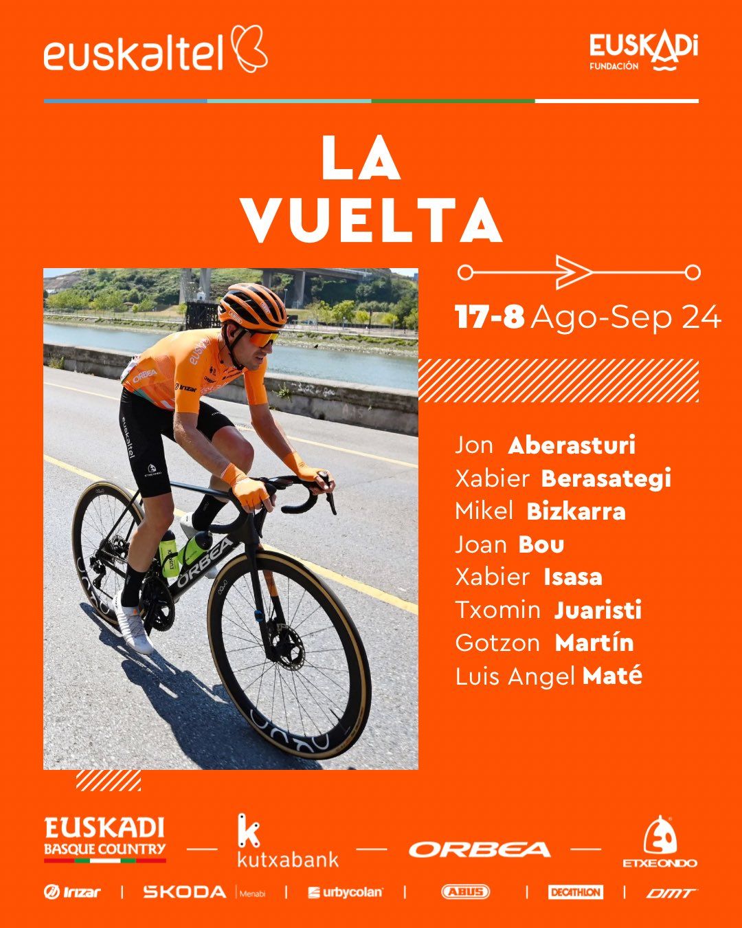 El Euskaltel Euskadi confirma su equipo para La Vuelta.