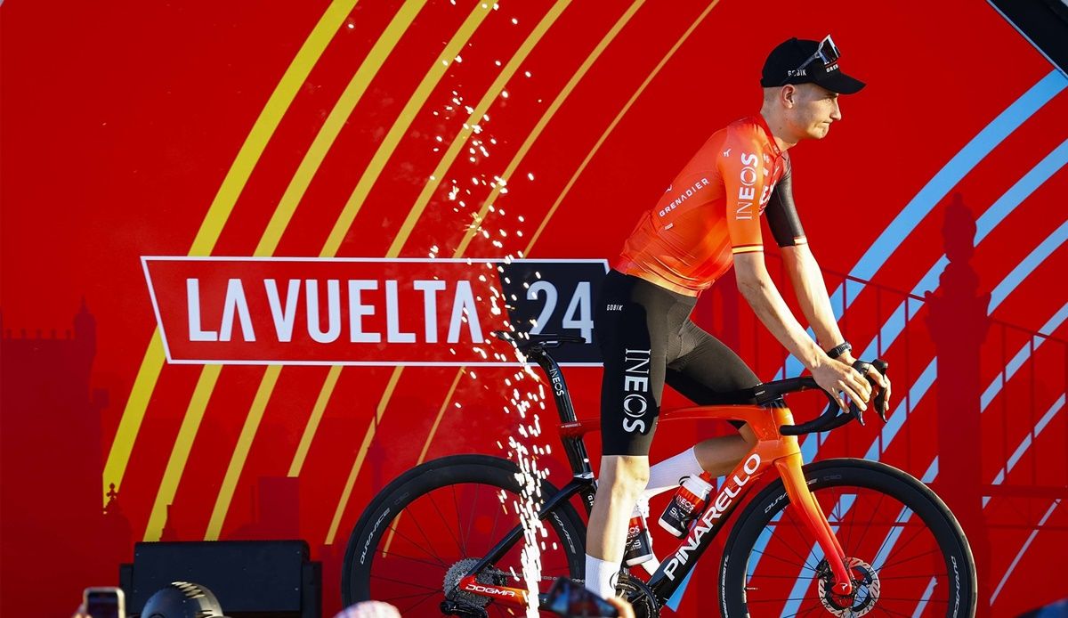 Carlos Rodríguez (INEOS Grenadiers), durante la presentación de La Vuelta 24