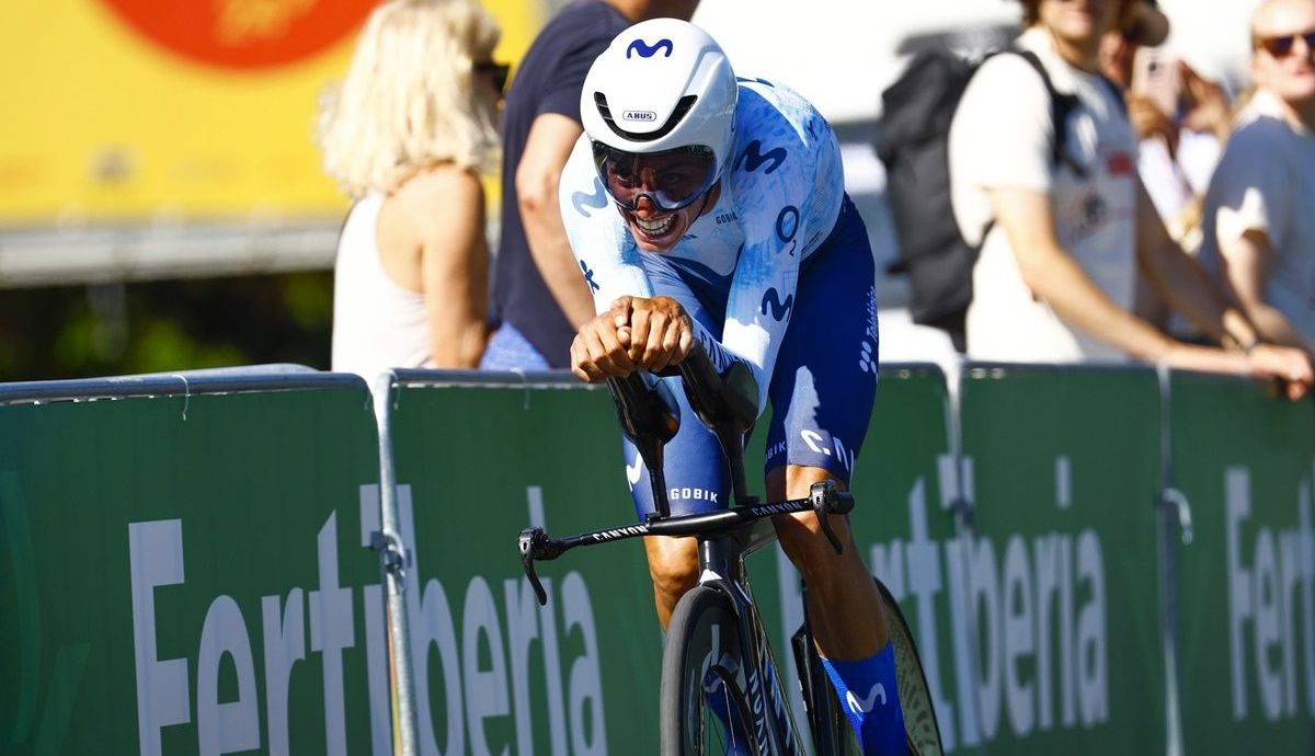 Enric Mas (Movistar Team) salió de los primeros en la crono de Lisboa Enric Mas (Movistar Team) salió de los primeros en la crono de Lisboa