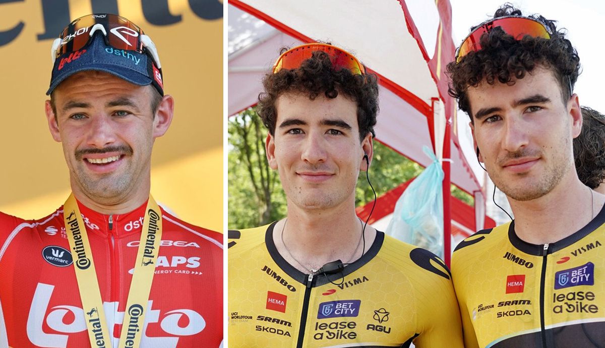 Victor Campenaerts y Mick y Tim van Dijke