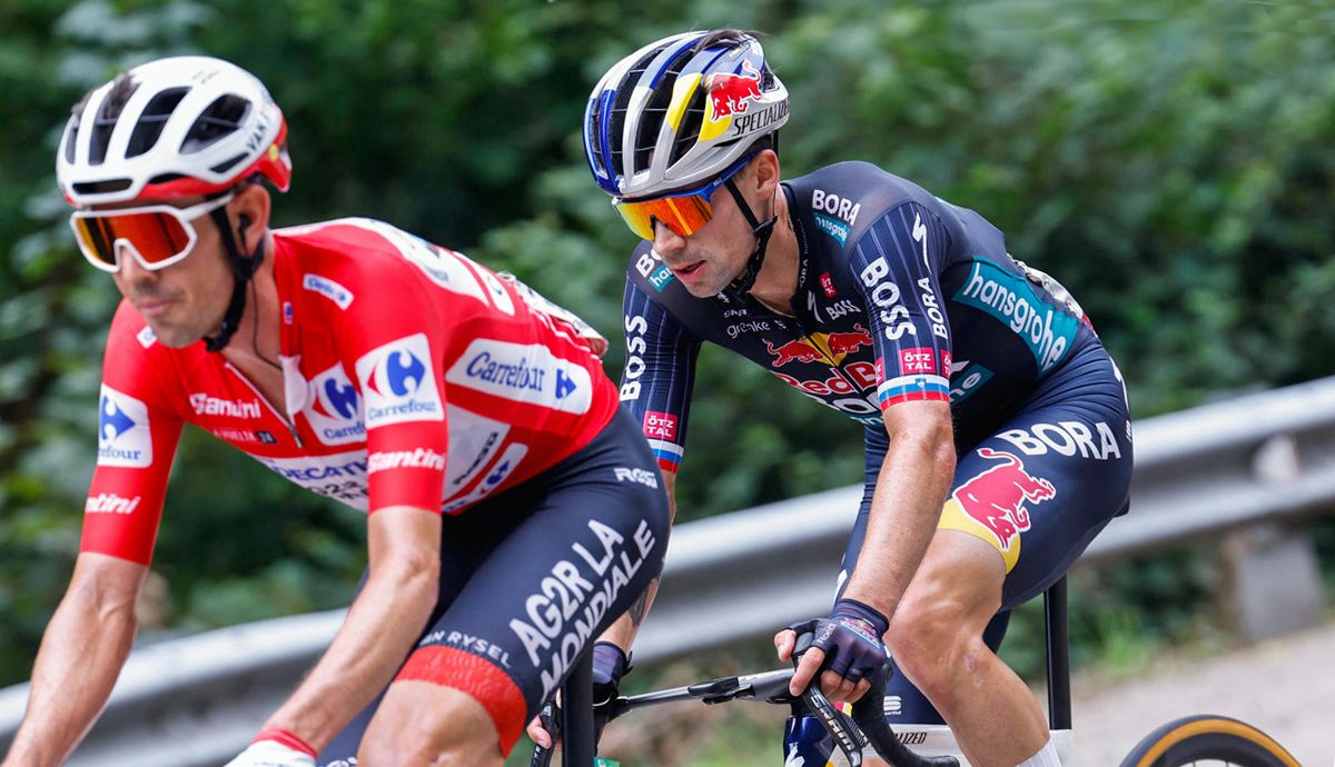 Primoz Roglic a rueda de Ben O´Connor, líder de La Vuelta Primoz Roglic a rueda de Ben O´Connor, líder de La Vuelta