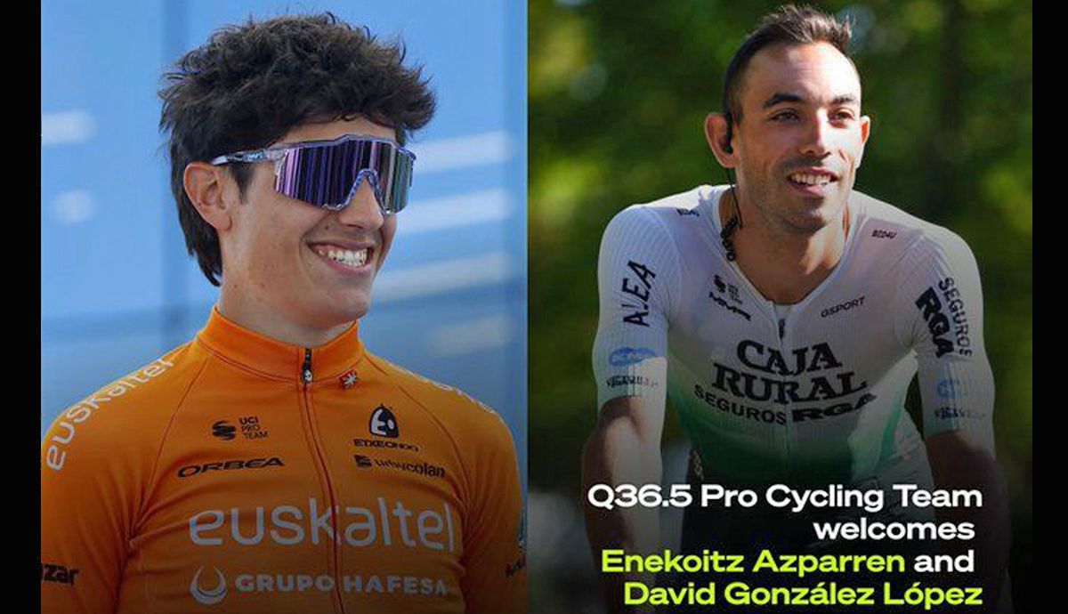 Enekoitz Azparren y David González, refuerzos españoles para el Q36.5 Pro Cycling Team