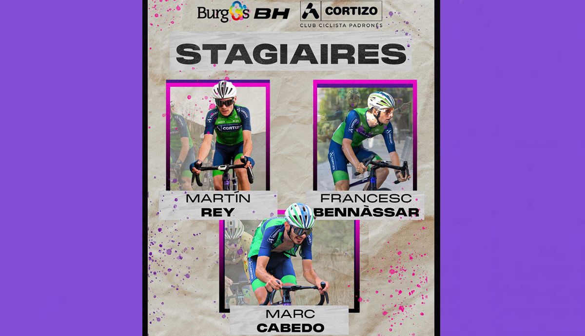 Marc Cabedo, Martín Rey y Francesc Bennassar, stagiaires del Burgos BH