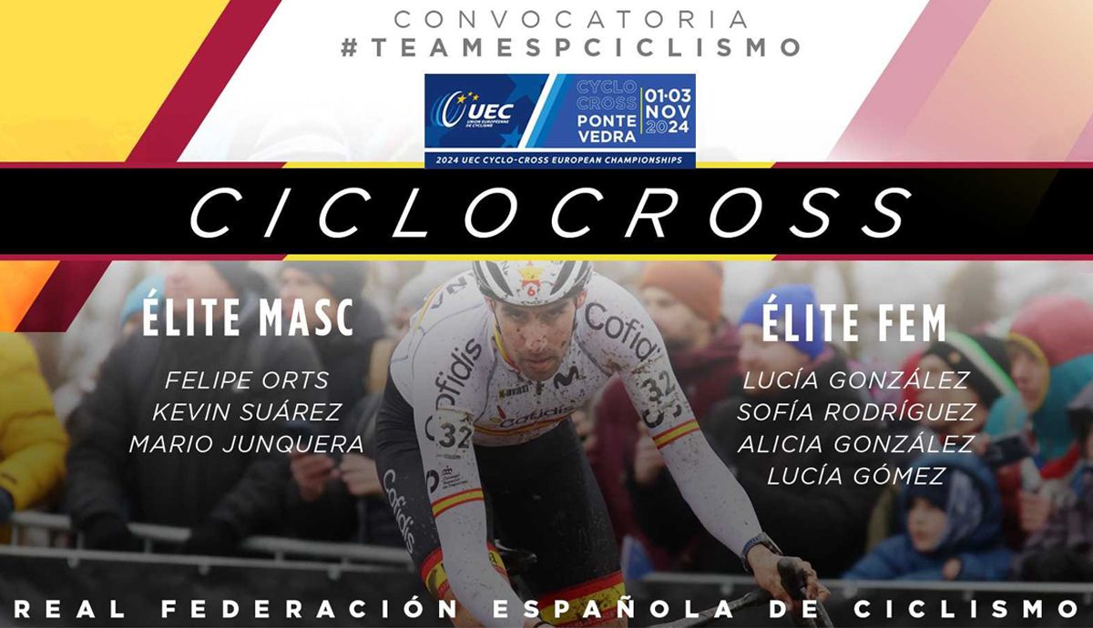 Convocatoria de la Selección Española para el Campeonato de Europa de Ciclocross de Pontevedra
