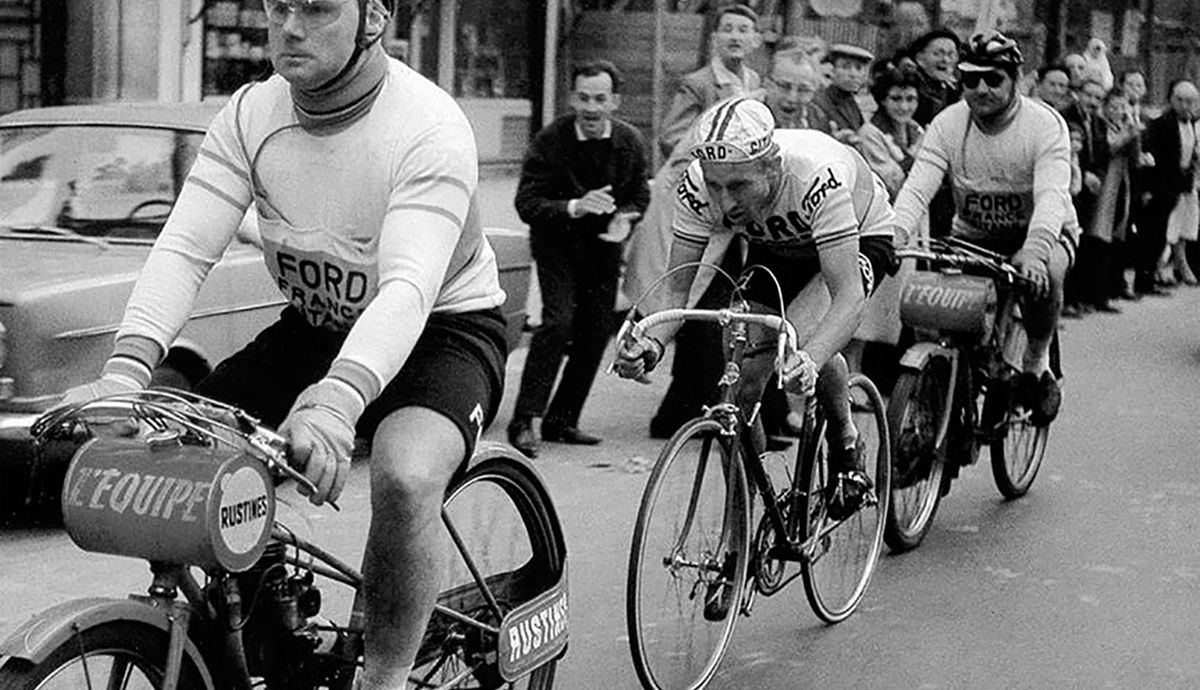 Jacques Anquetil en una edición de la Burdeos-París