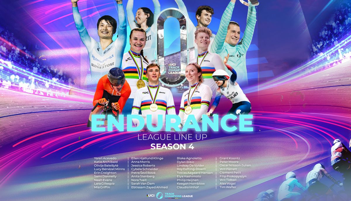 Participantes en las pruebas de resistencia de la UCI Track Champions League 2024