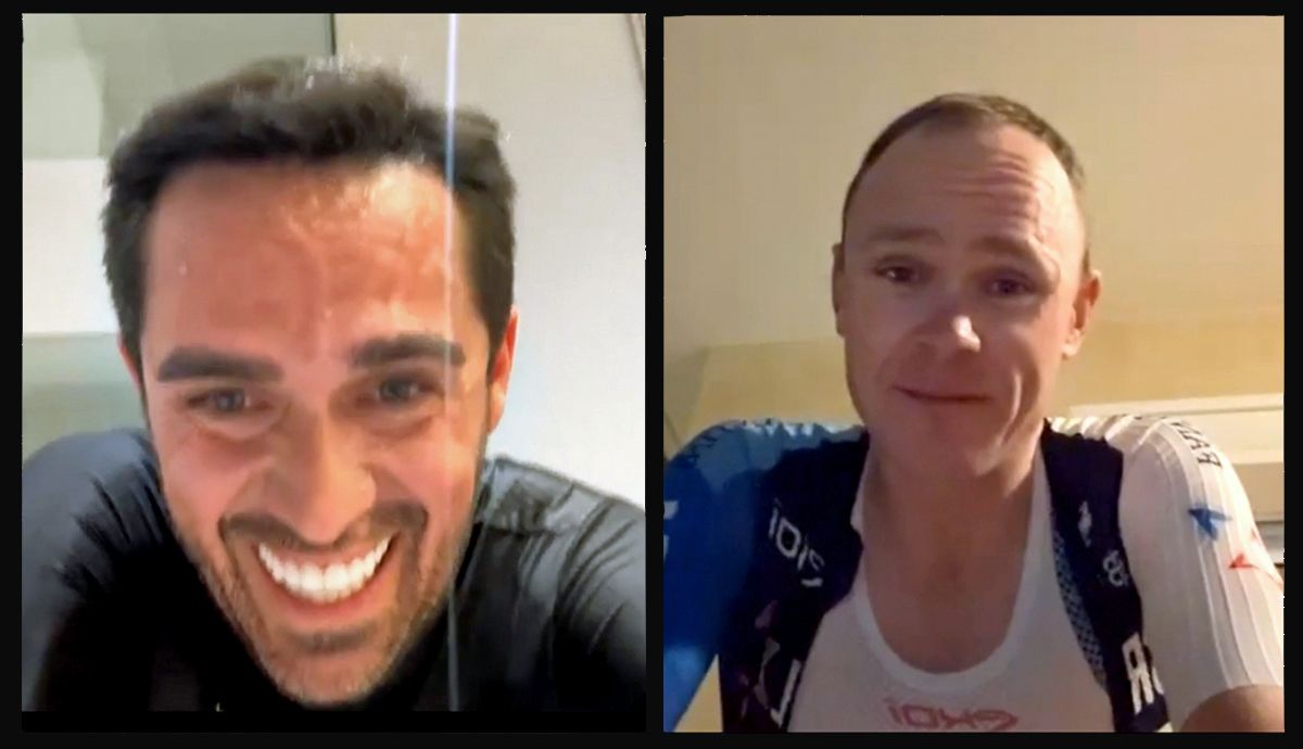 Froome y Contador volvieron a verse las caras en un evento histórico de ciclismo virtual