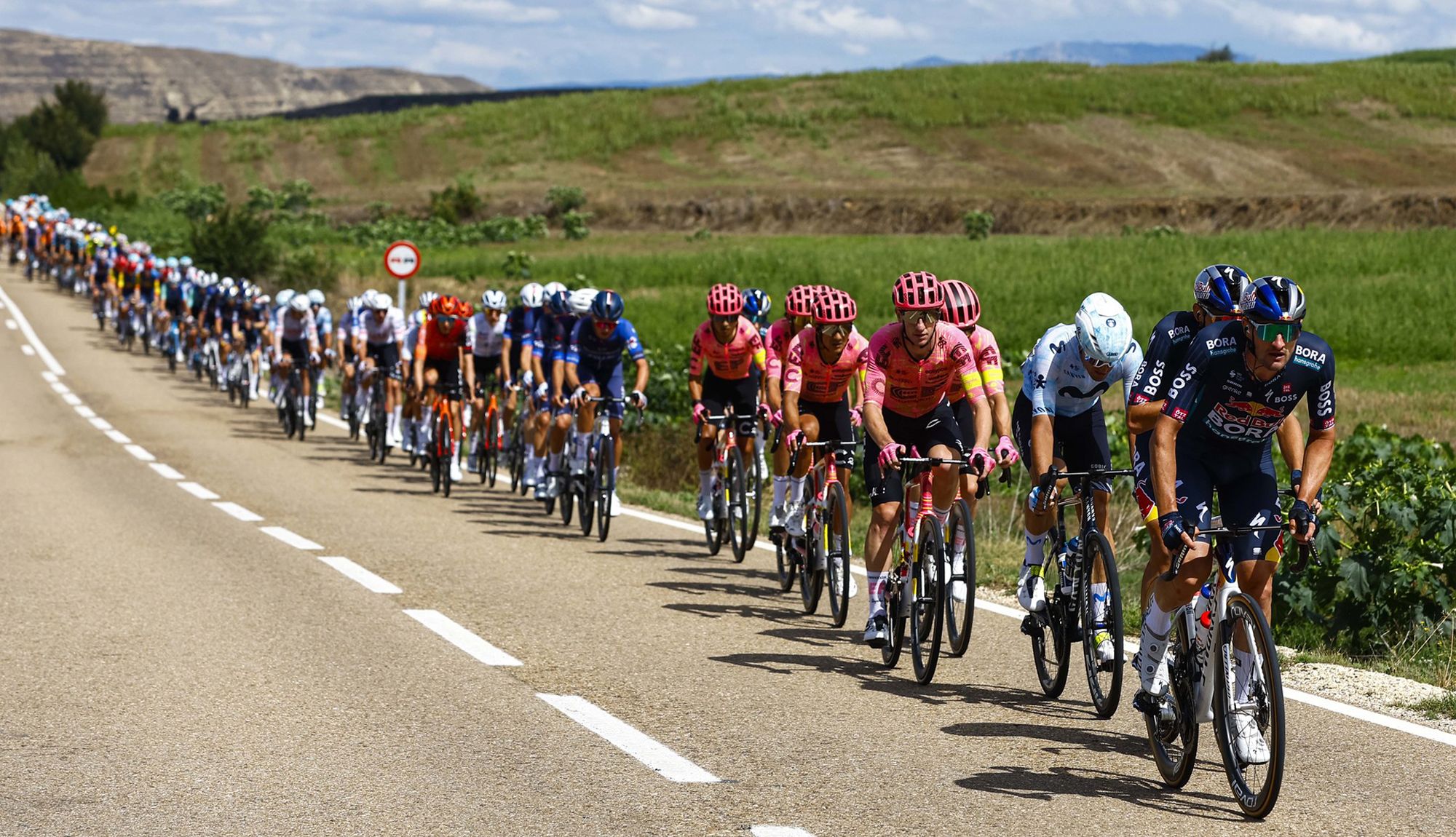 Una imagen del pelotón durante la pasada Vuelta a España