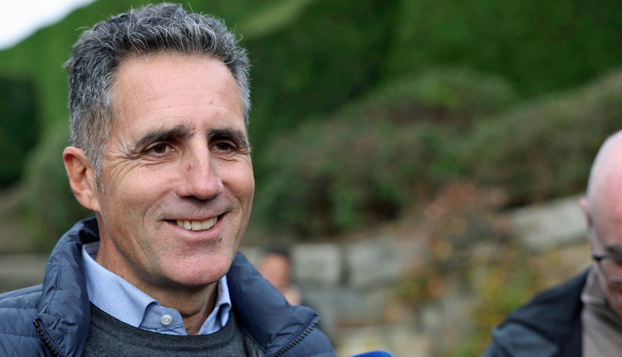 Miguel Induráin este viernes en Bilbao, donde participó en un homenaje a Jesús Loroño