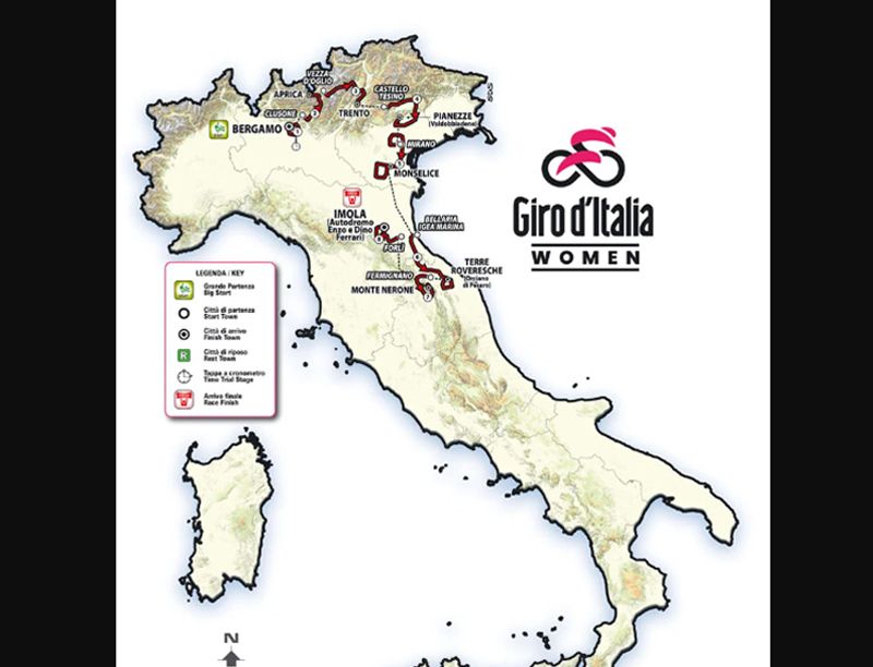 Recorrido Giro femenino 2025