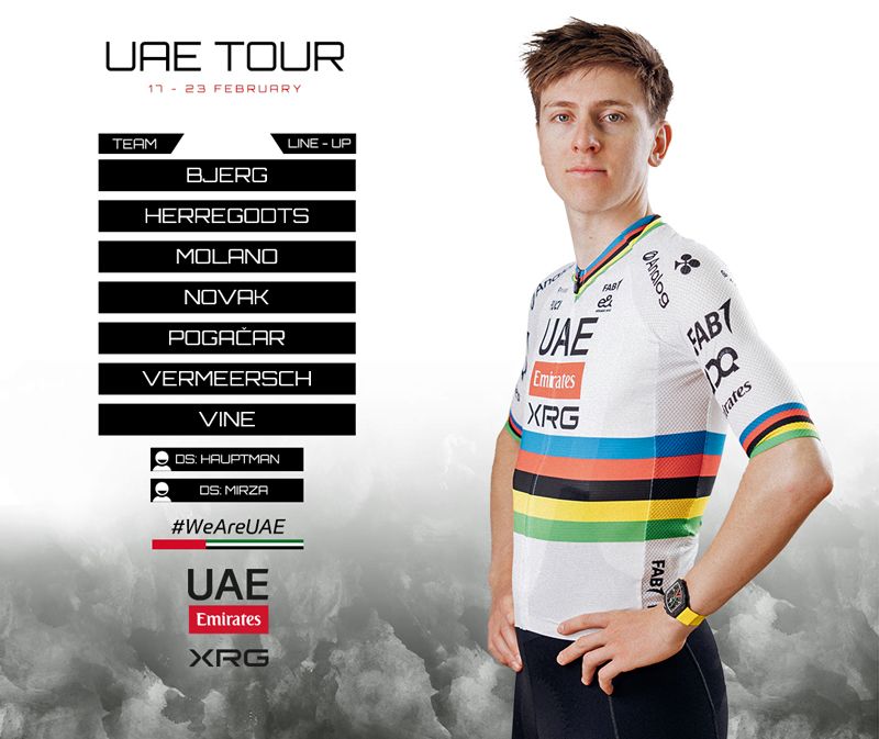 UAE TOUR 2025 Alineación UAE Team Emirates