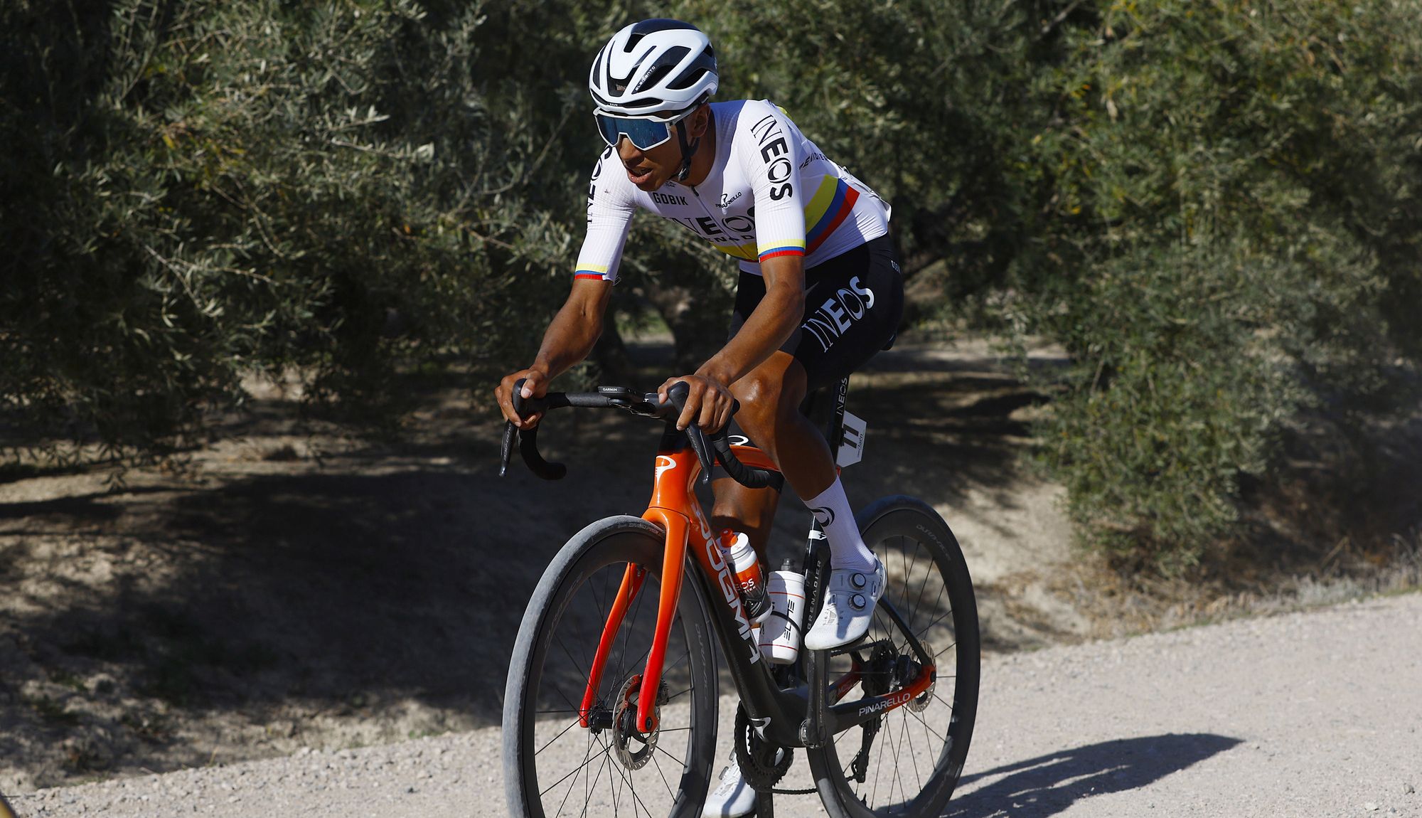 Egan Bernal durante la Clásica de Jaén