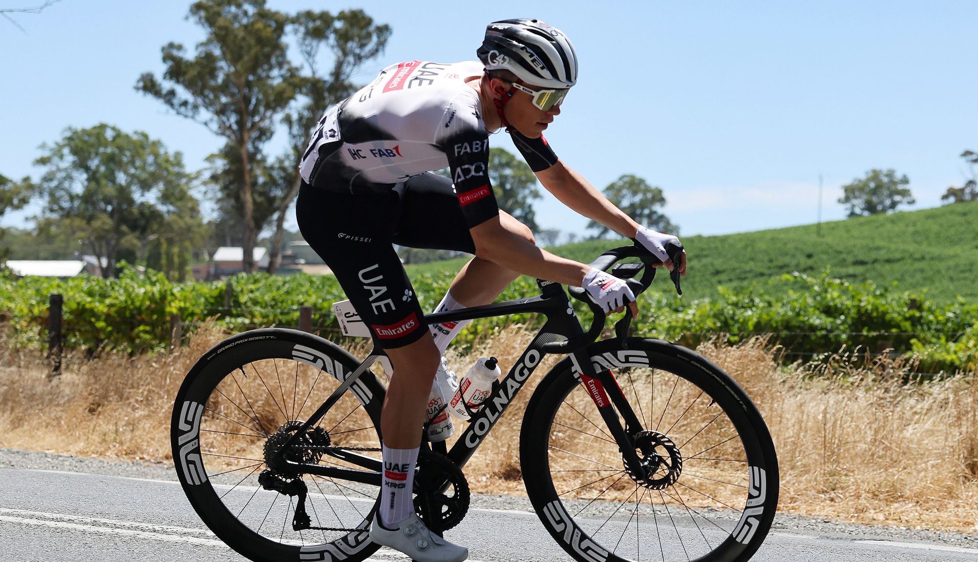 Pablo Torres en una imagen del pasado Tour Down Under. Foto: Kei Tsuji (Sprint Cycling Agency)