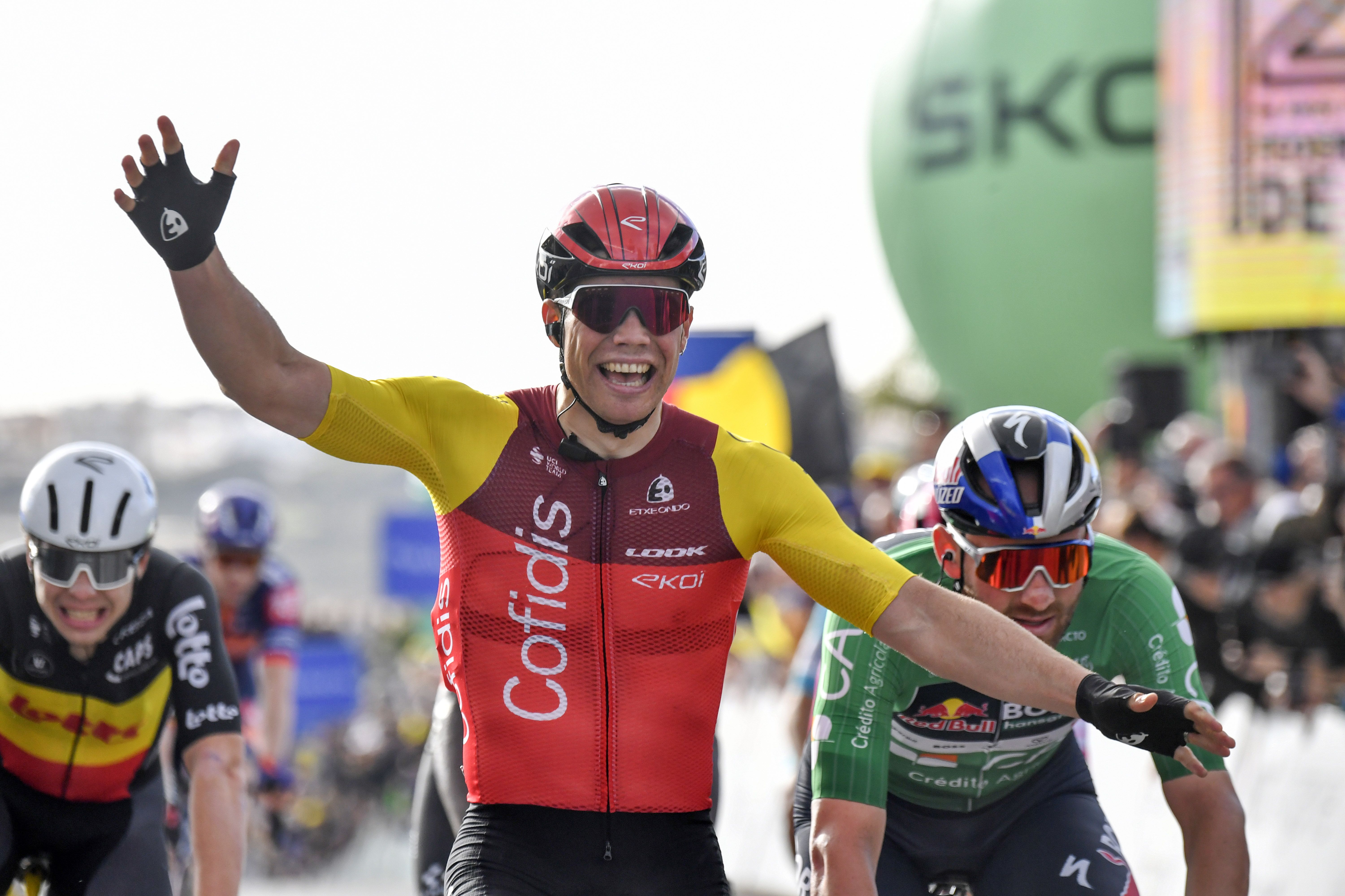 La explosividad al esprint de Milan Fretin conquista la cuarta etapa de la Volta al Algarve.