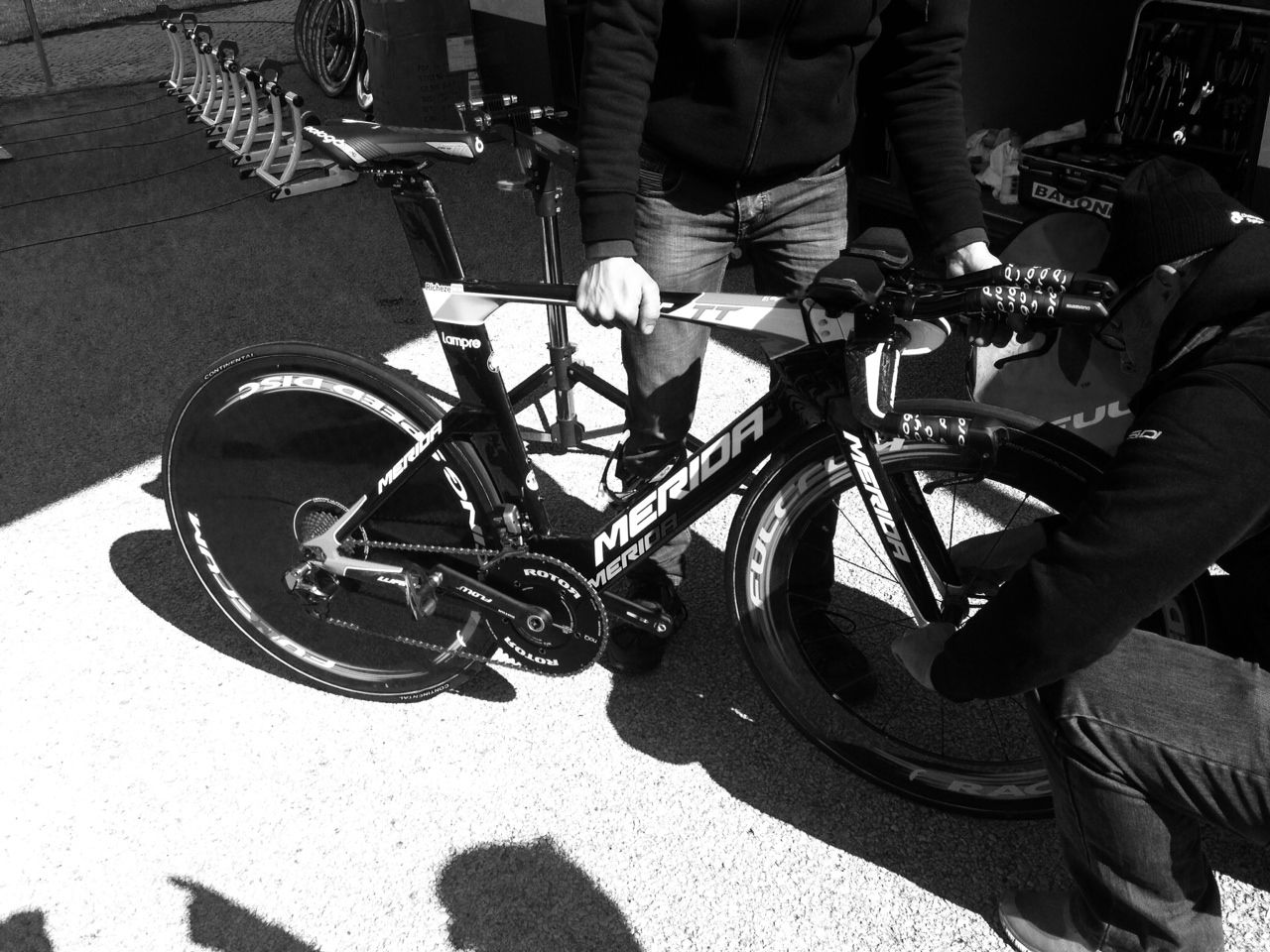 Las bicicletas de contrarreloj de los equipos de la Volta al Algarve