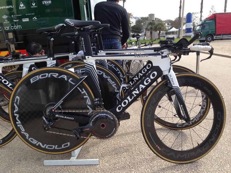 Las bicicletas de contrarreloj de los equipos de la Volta al Algarve