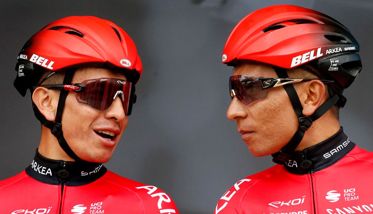Los hermanos Nairo (d) y Dayer Quintana (i) durante su etapa en el equipo Arkea, en 2020 Los hermanos Nairo (d) y Dayer Quintana (i) durante su etapa en el equipo Arkea, en 2020