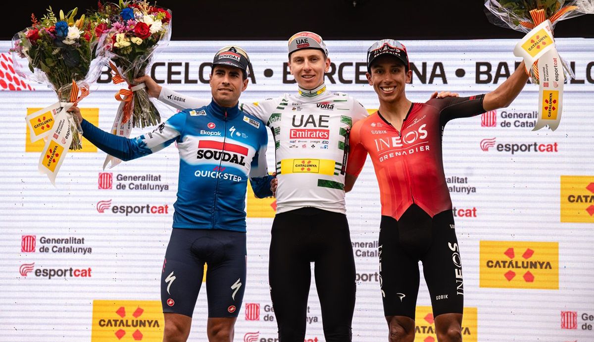 Podio de la Volta a Catalunya 2024