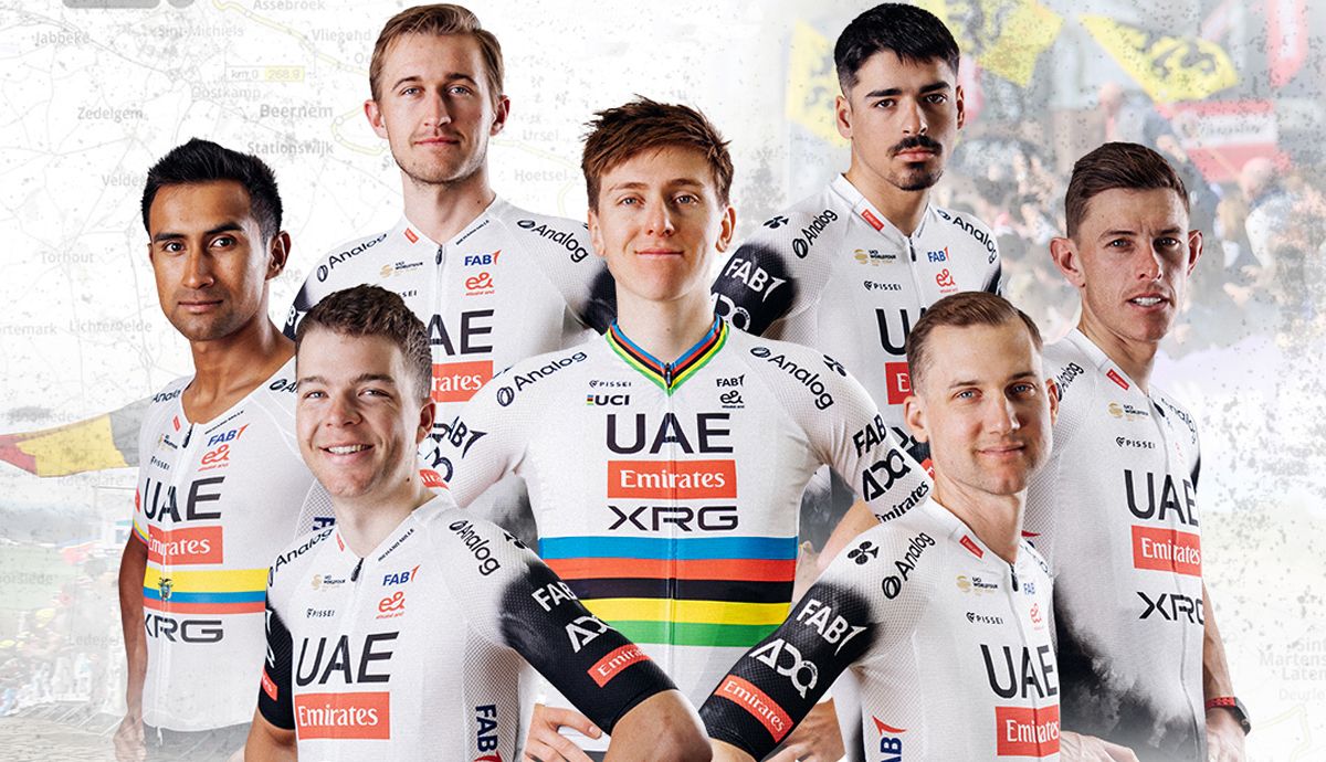Alineación del UAE Team Emirates para el Tour de Flandes