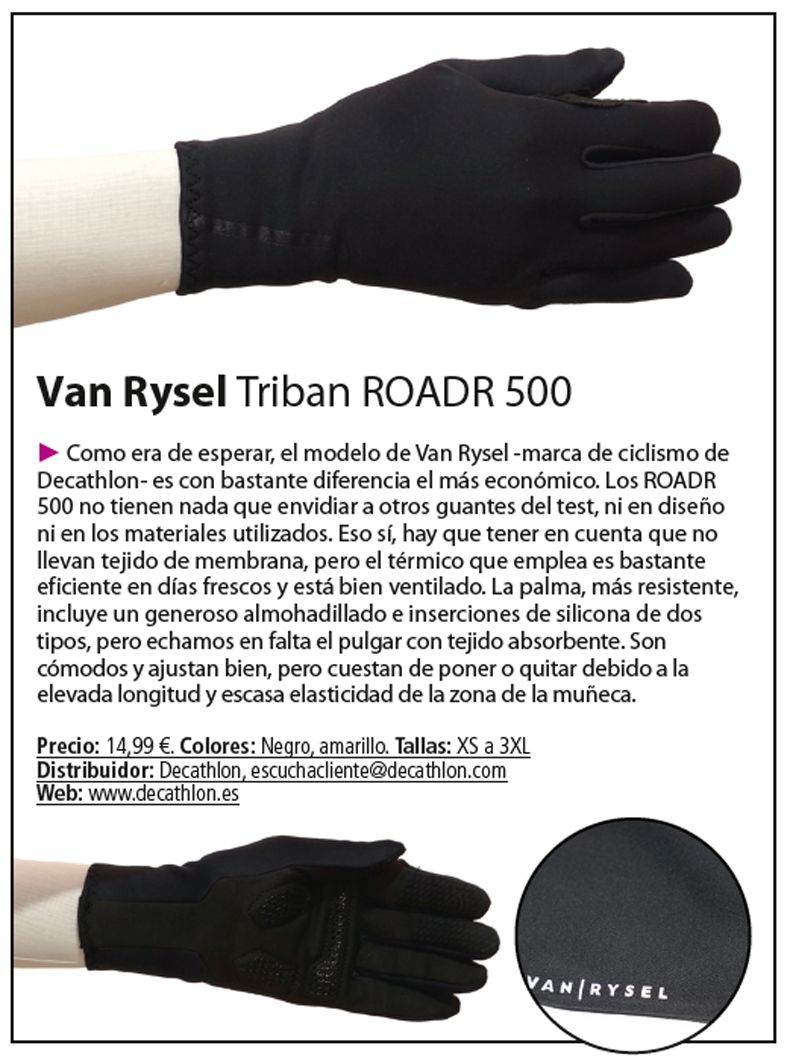 20 Van Rysel guantes