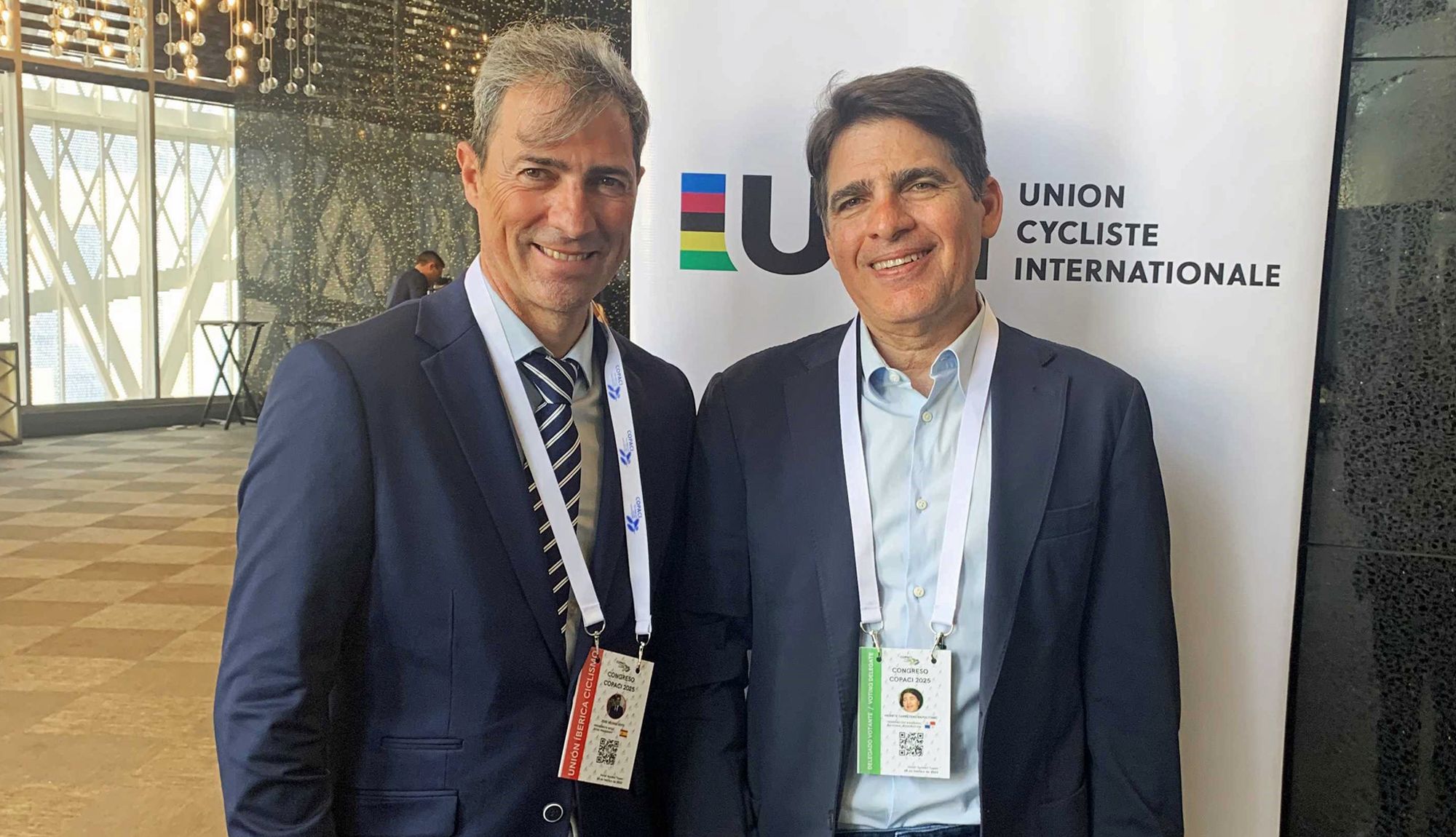 José Vicioso, presidente de la RFEC, junto a Vicente Carretero, CEO de Bicicletas RALI