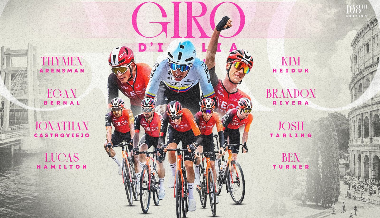 INEOS Grenadiers anuncia su equipo para el Giro de Italia