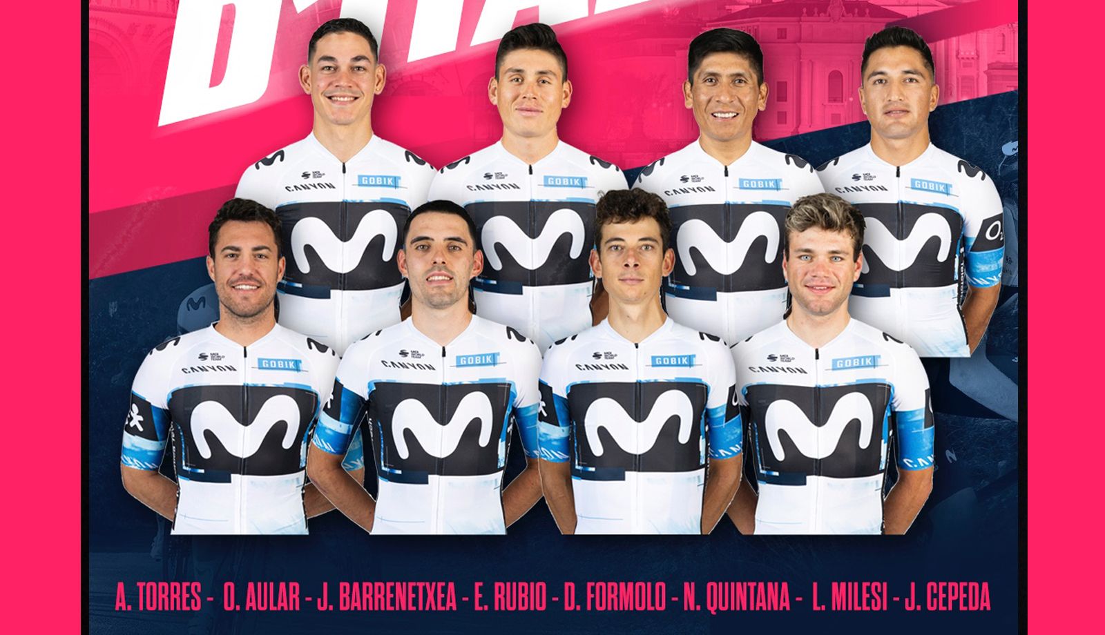 Alineación del Movistar Team para el Giro de Italia