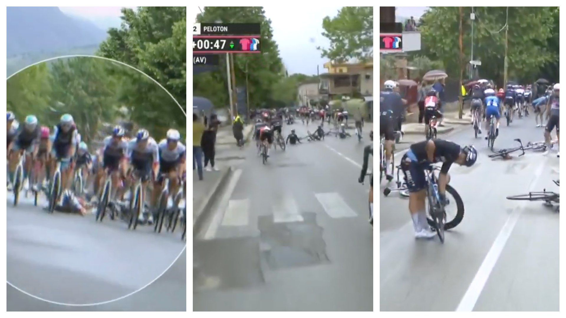 [VÍDEO] Giro de Italia  así ha sido la caída masiva que ha obligado a neutralizar la sexta etapa