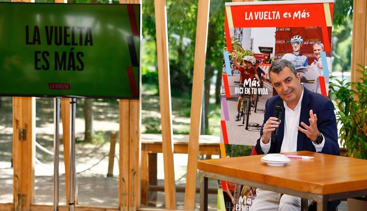 Javier Guillén durante el acto del 90 aniversario de La Vuelta