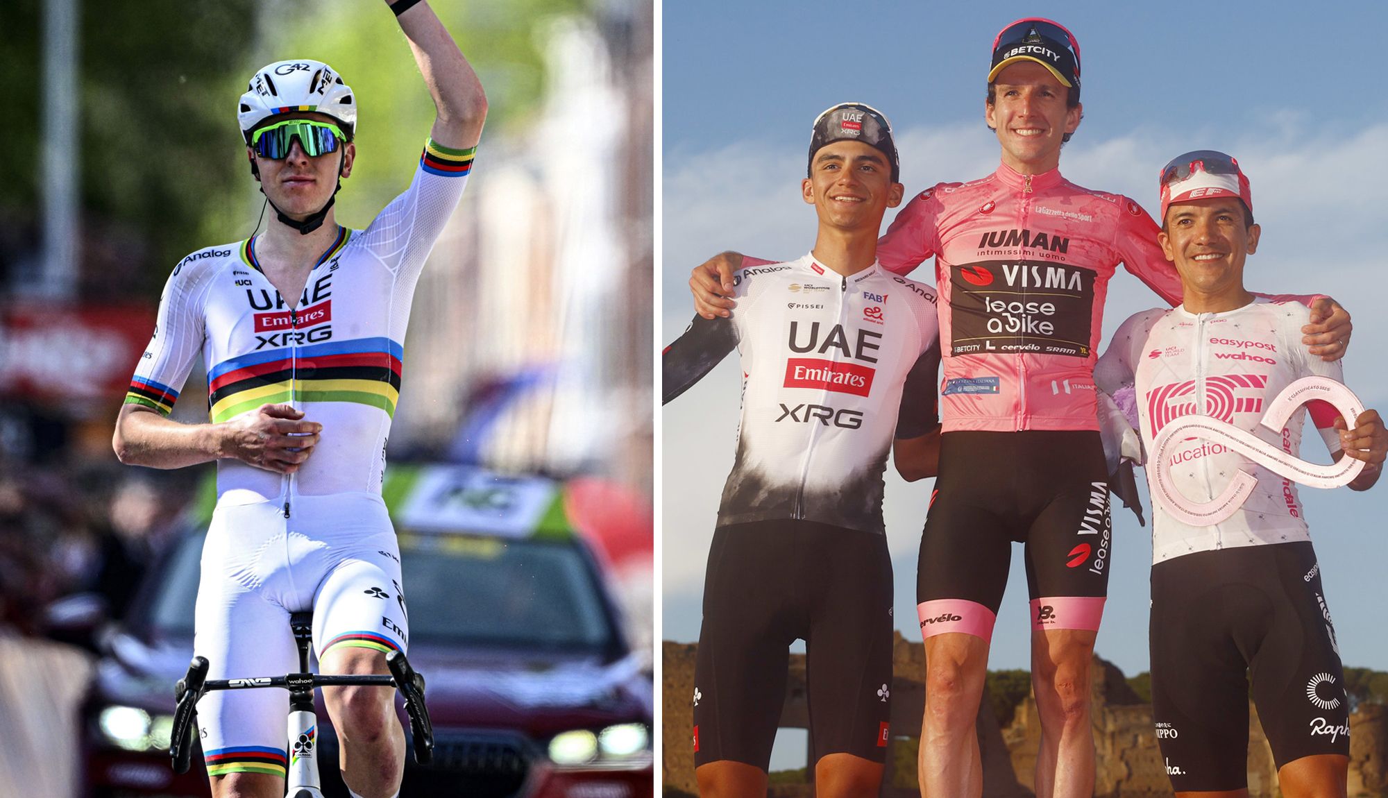 Pogacar sigue liderando el ranking UCI, en el que suben con fuerza Yates, Del Toro y Carapaz