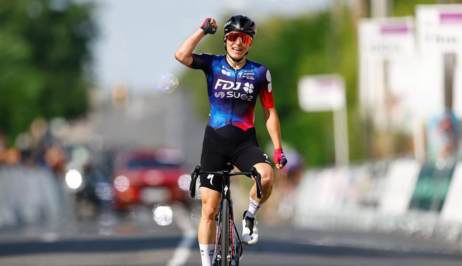 Elise Chabbey, ganadora de la 1ª etapa de la Volta a Catalunya