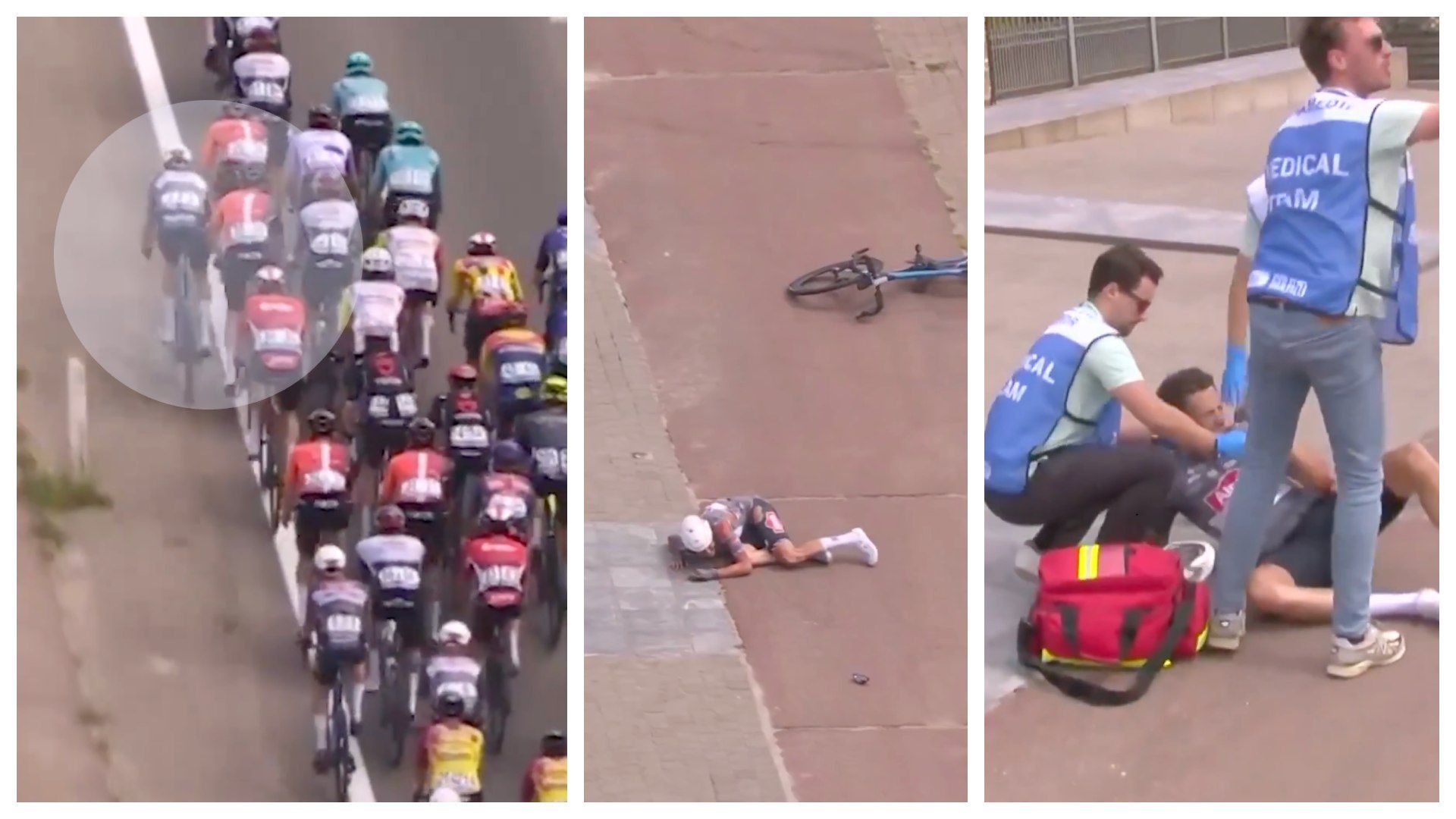 [VÍDEO] Caída, 'penalti' y expulsión  así ha sido la primera tarjeta roja del ciclismo