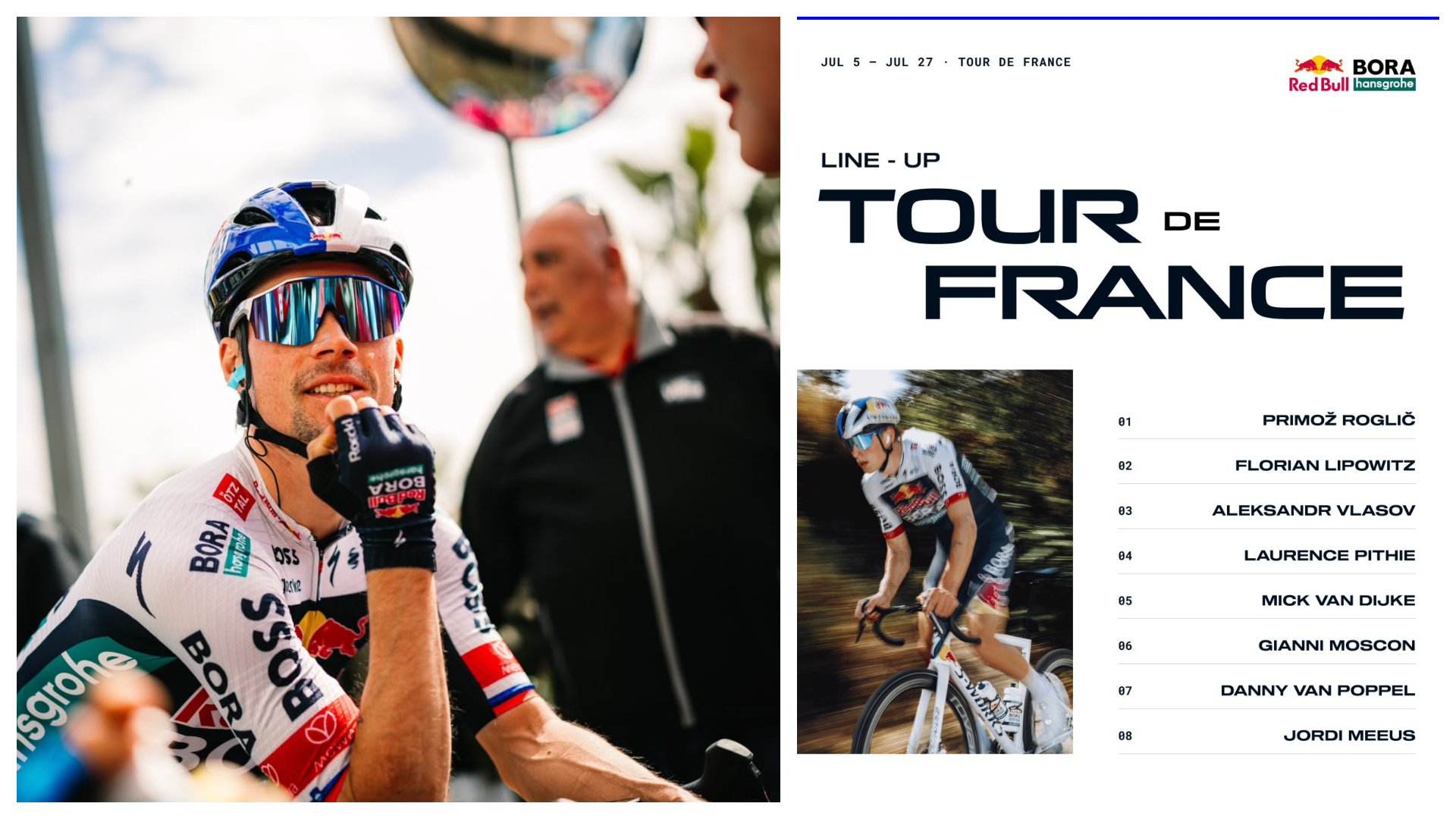 El Red Bull – BORA – hansgrohe de Primož Roglič para el Tour de Francia