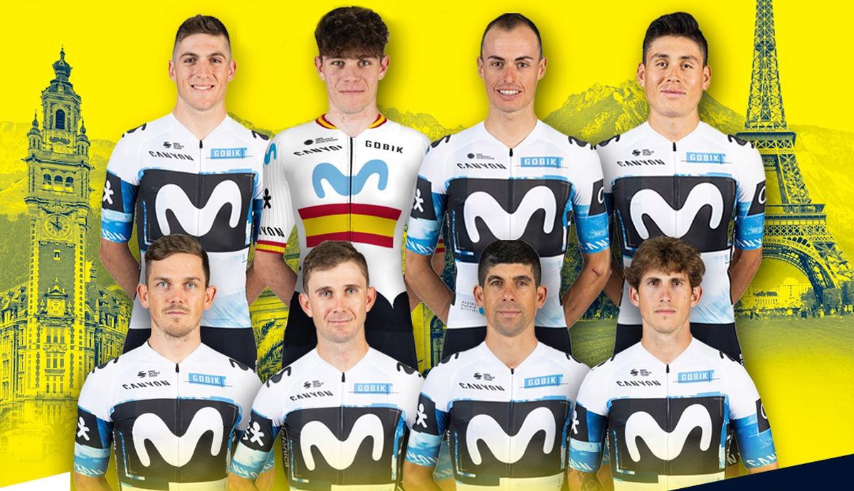 Este es el ocho del Movistar Team para el Tour de Francia