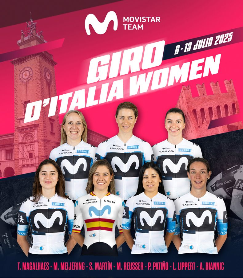 cartel Movistar Giro Women cartel Movistar Giro Women