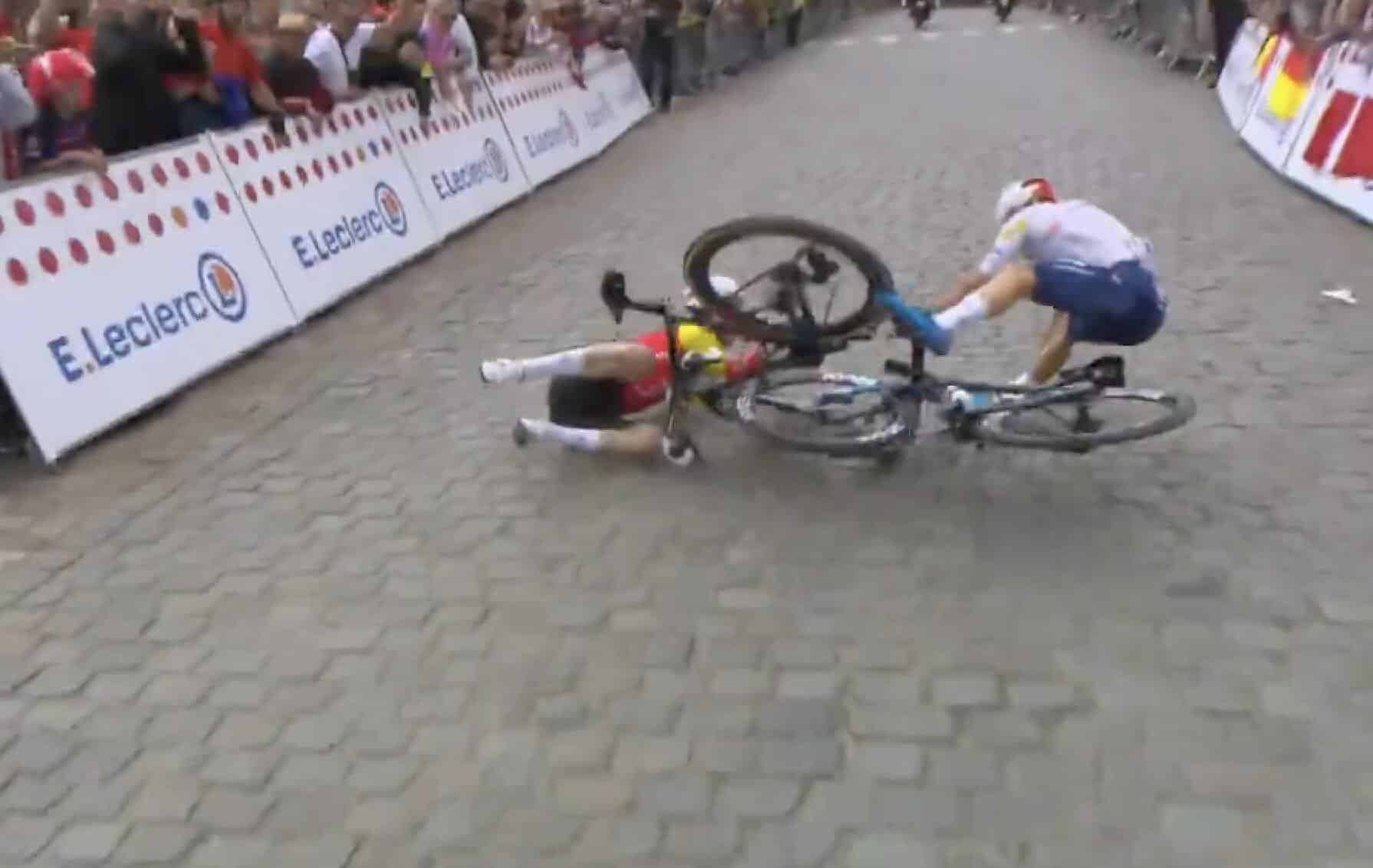 Thomas y Vercher han protagonizado una caída en la primera etapa del Tour