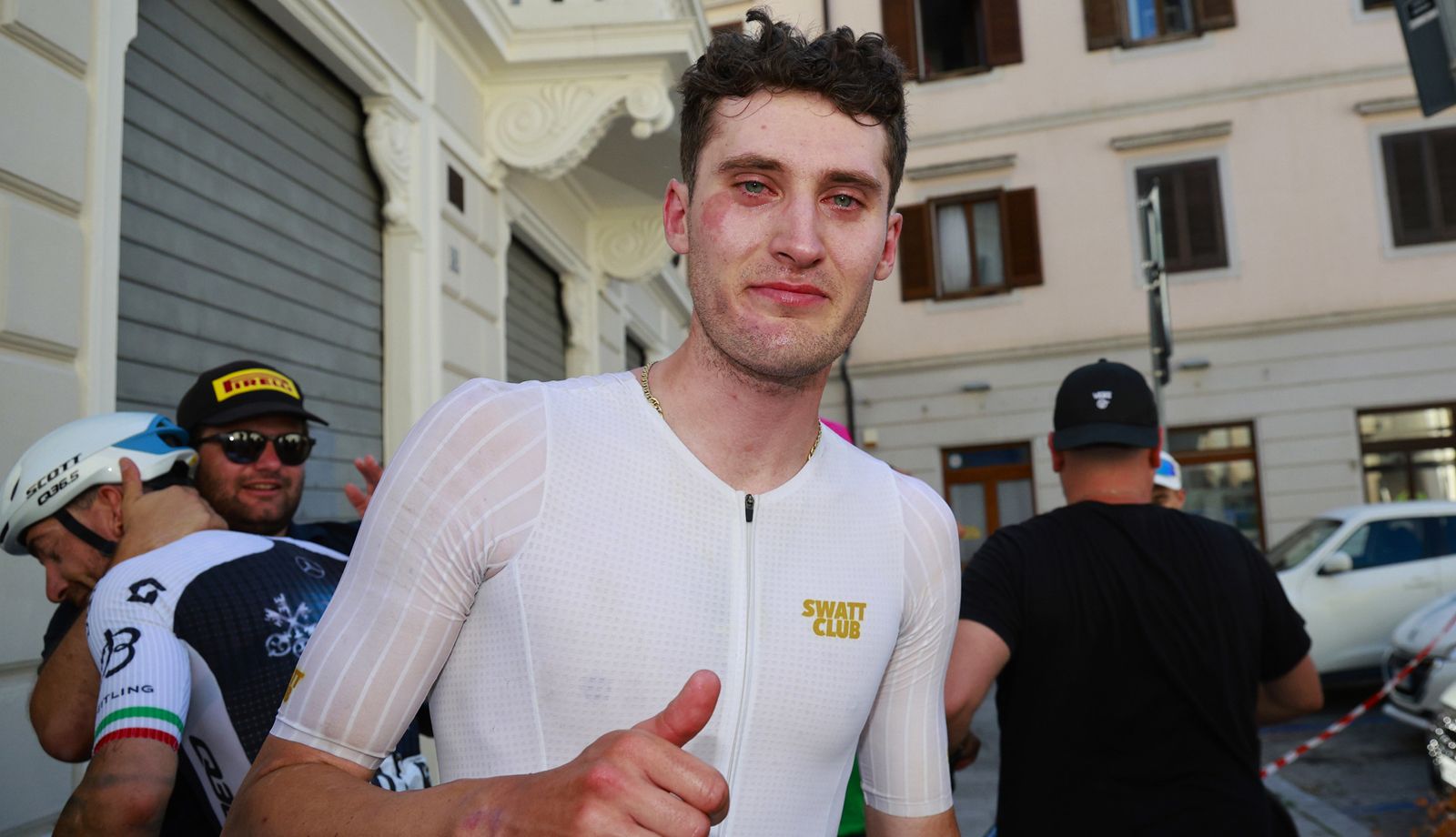 Filippo Conca tras ganar el Campeonato nacional en ruta. Foto: Massimo Fulgenzi (Sprint Cycling Agency)