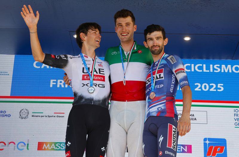 Podio del Campeonato de Italia en ruta 2025 Podio del Campeonato de Italia en ruta 2025