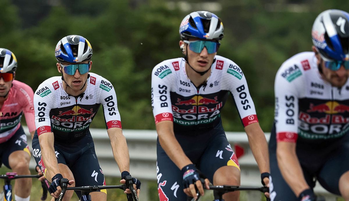 Giulio Pellizzari y Jai Hindley serán las principales bazas del Red Bull - BORA en La Vuelta