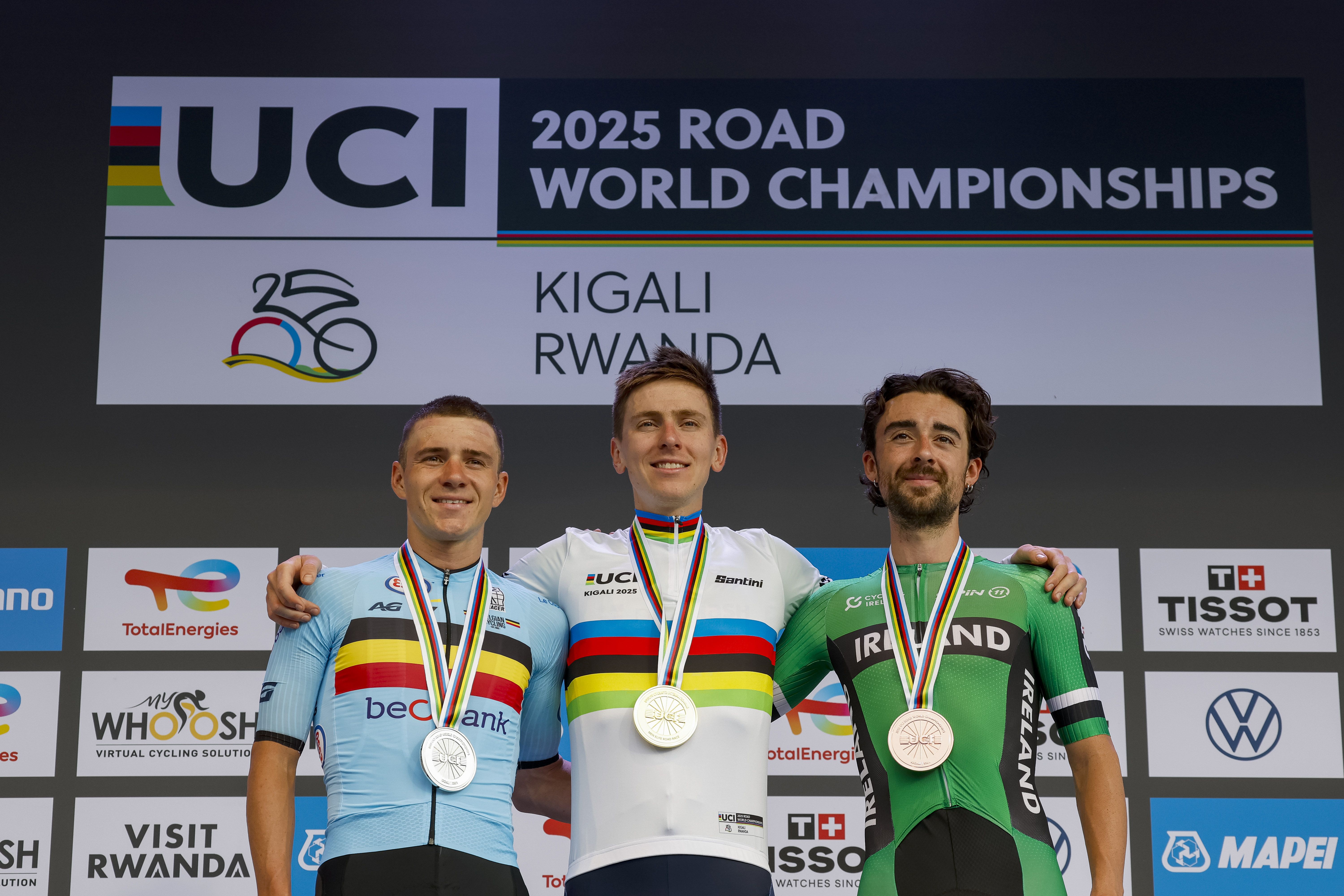 Tadej Pogacar, bicampeón del mundo: segunda exhibición y segundo oro consecutivo
