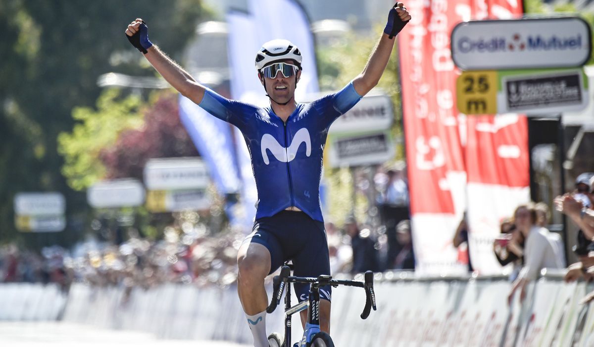 Oier Lazkano en una imagen de su etapa en Movistar Team