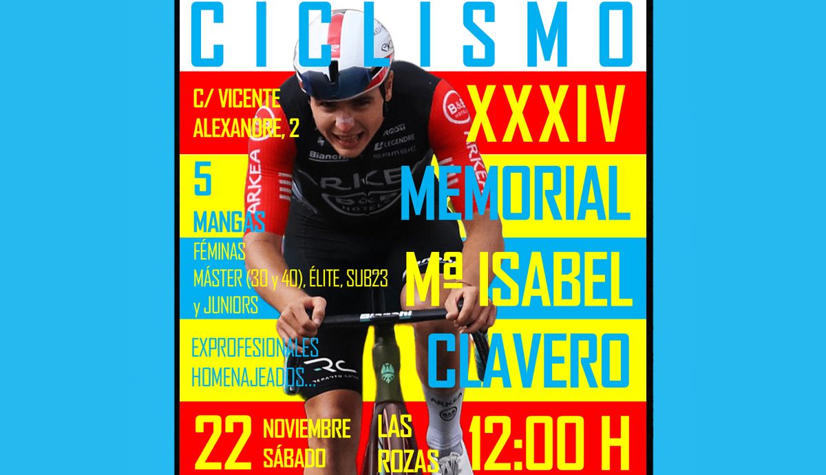 El Memorial Mª Isabel Clavero celebrará el 22 de noviembre su XXXIV edición