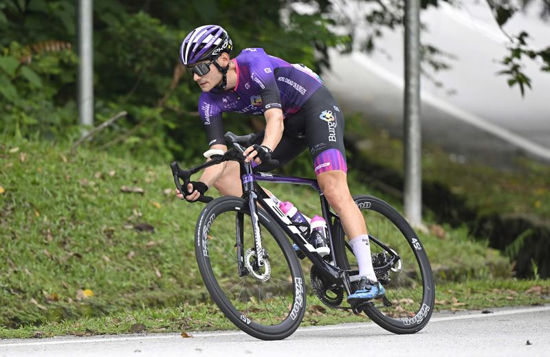 Martín Rey corrió con el Burgos Burpellet BH en 2024 en el Tour de Langkawi