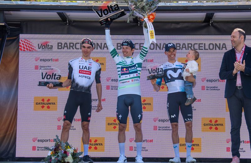 Podio de la Volta a Catalunya 2025