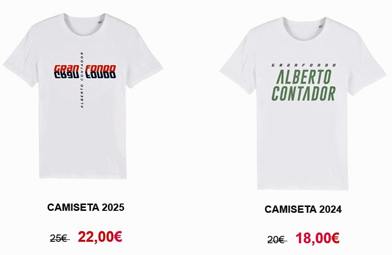 Camisetas de 2025 y 2024