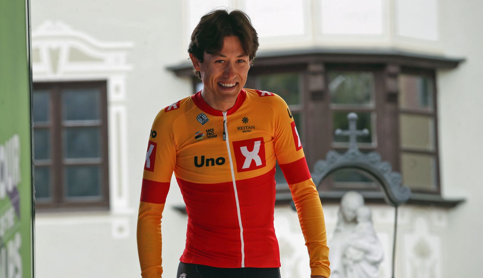 Torstein Træen en una imagen de 2023 con el maillot del Uno-X, equipo al que regresa