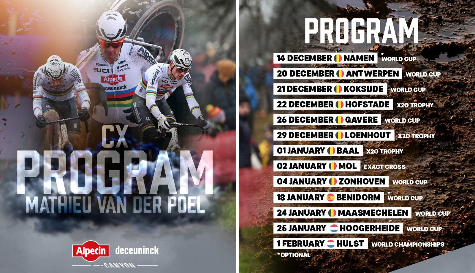 Van der Poel, 13 citas en el barro con la guinda del Mundial en Hulst