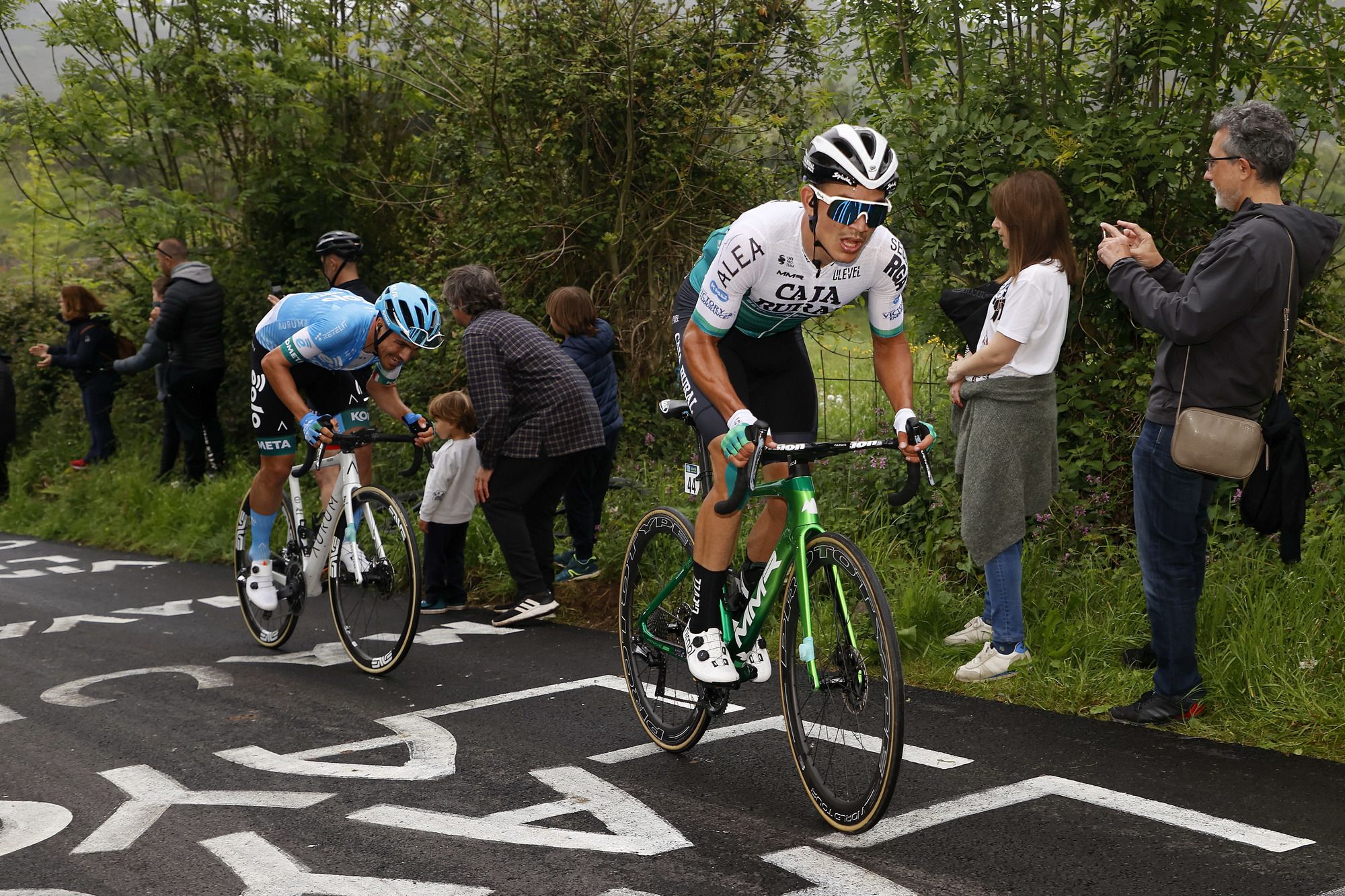 Con los colores del Caja Rural-RGA que lució 5 años.
