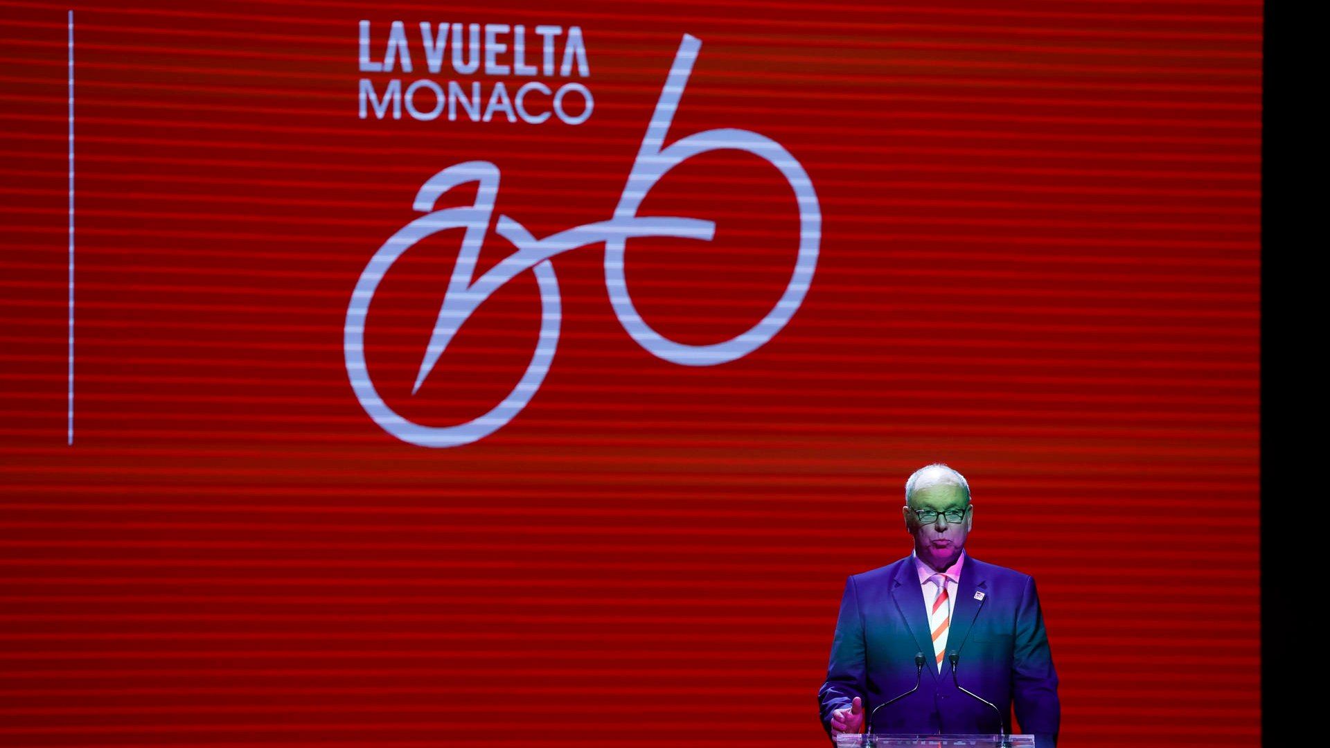 El Príncipe Alberto II de Mónaco, en la ceremonia de presentación del recorrido de La Vuelta