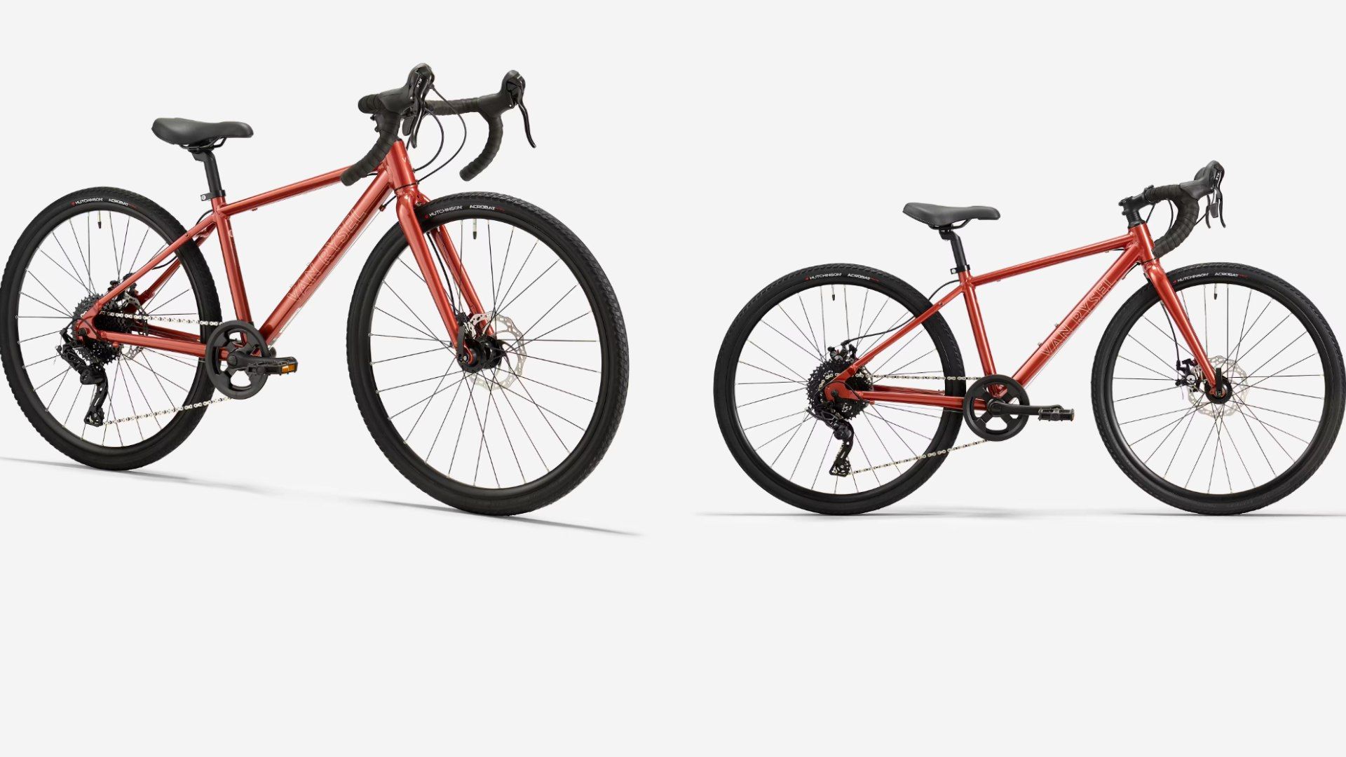 Bicicleta Gravel GRVL 500 Niños 9 12 Años Rojo 26’’.